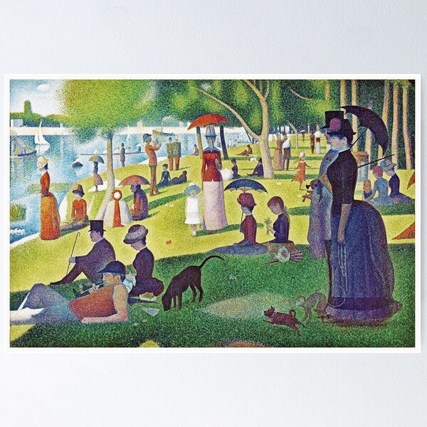 Item preview, Seurat's "A Sunday Afternoon on La Grande Jatte" - Fine Art Pointillism designed and sold by Vertigo Creative.