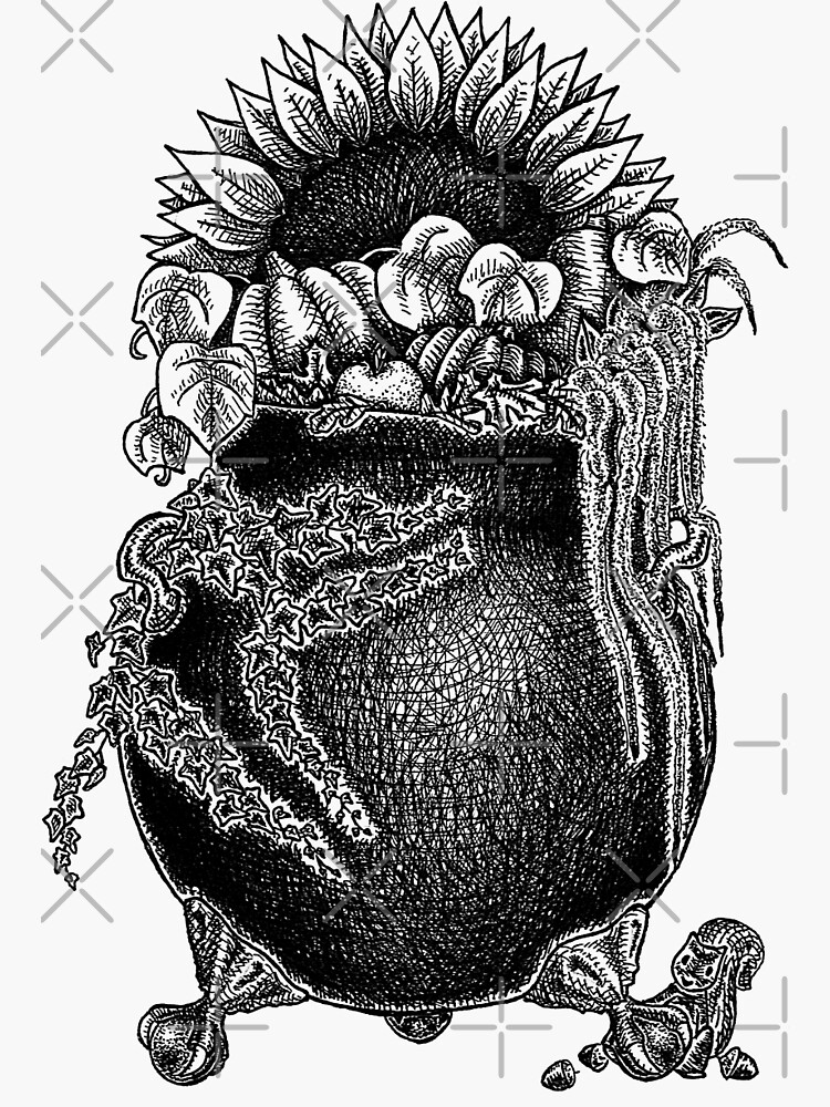 Thumbnail 3 of 3, Sticker, Harvest Cauldron designed and sold by NoddingViolet.