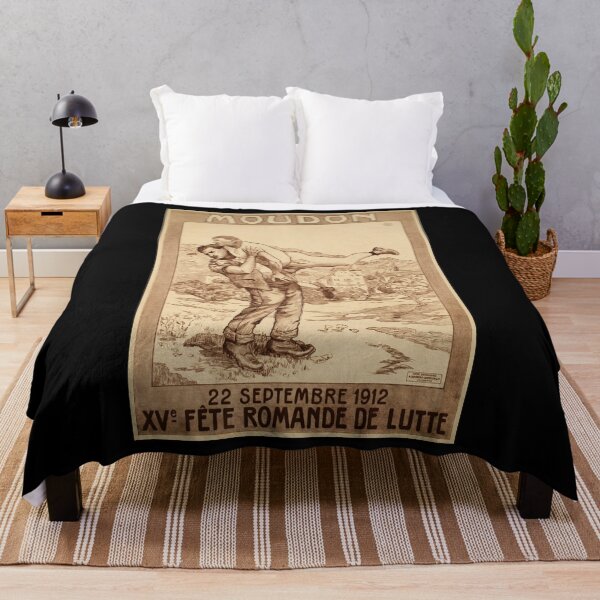 Item preview, retro moudon xve fete romande de lutte vintage reclame designed and sold by CorasPosters.