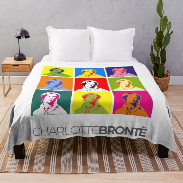 Item preview, Charlotte Brontë pop-art portrait poster designed and sold by CMYKStudio.