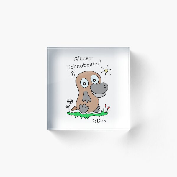 Schnabeltier-Magnet Acrylblock