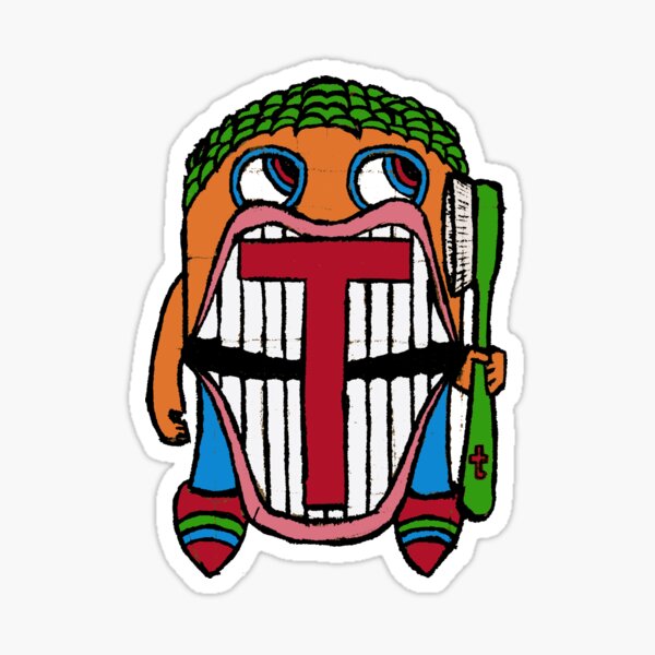 Mister Tee says Brush Your Teeth Sticker