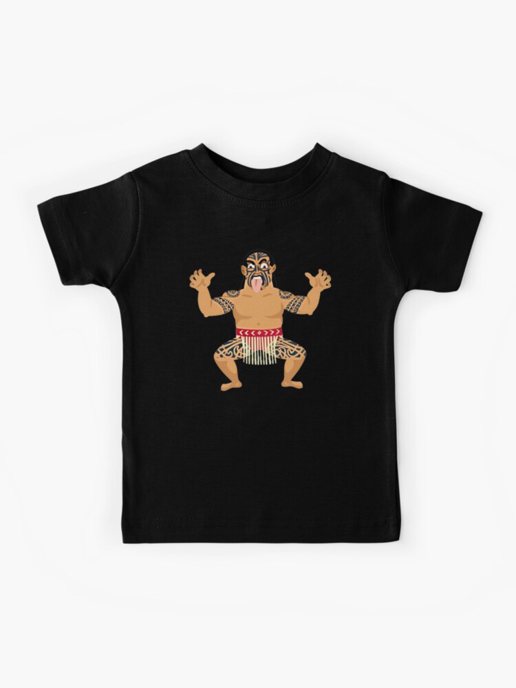 Maori Pukana Kids T Shirt By Carolatees Redbubble