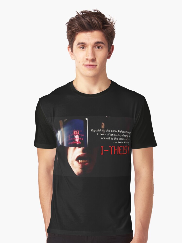 Thumbnail 1 of 5, Graphic T-Shirt, Philosophia (ILSC): The I-Theist designed and sold by MoriVond.