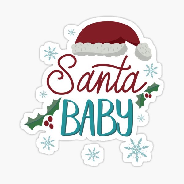 Santa Baby Christmas hat Sticker