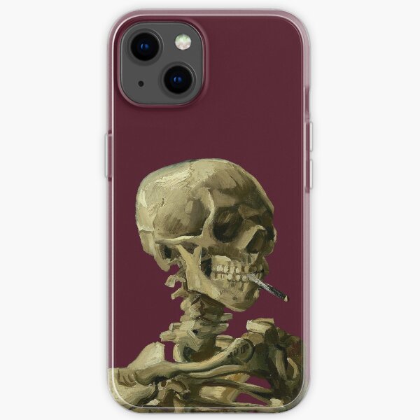 Skull of a Skeleton with Burning Cigarette, Vincent Van Gogh  iPhone Soft Case