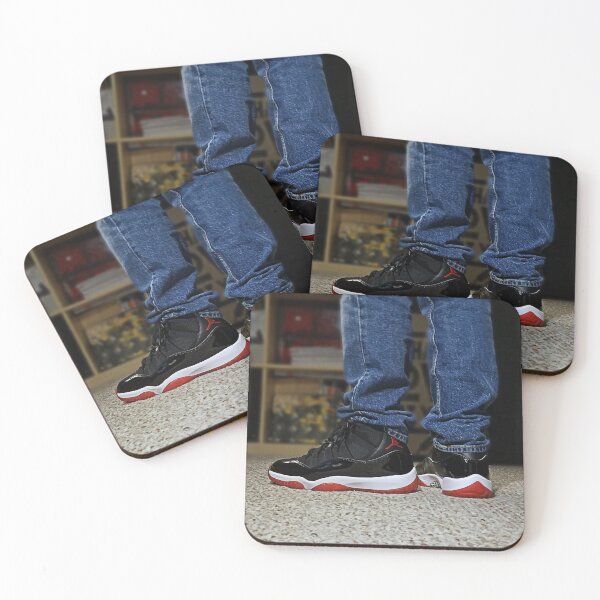 Item preview, AJ 11 Bred Sneaks Portrait on Feet designed and sold by RCPphotography.