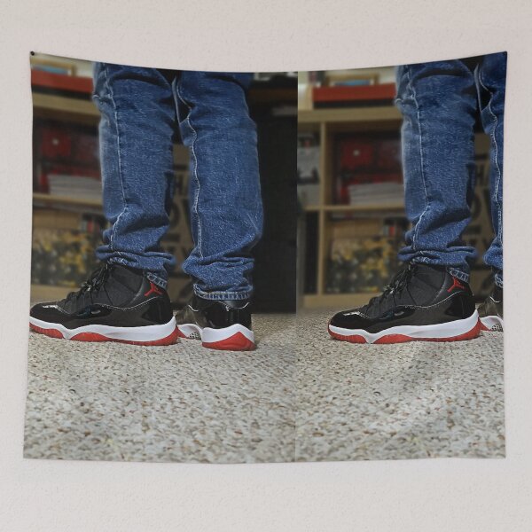 Item preview, AJ 11 Bred Sneaks Portrait on Feet designed and sold by RCPphotography.