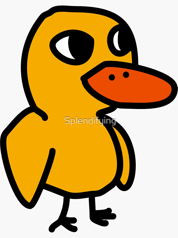 Duck Song Sticker For Sale By Splendifying Redbubble   Bg,f8f8f8 Flat,750x,075,f Pad,750x1000,f8f8f8 