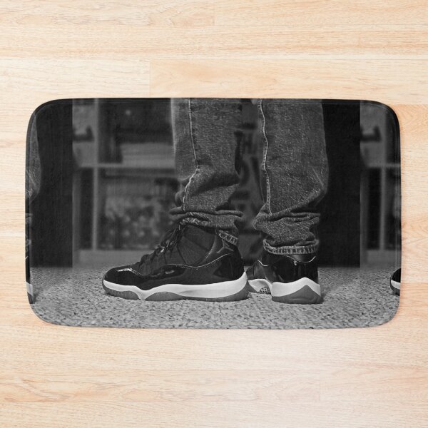 Item preview, AJ 11 Bred Sneaks Portrait on Feet Black and White designed and sold by RCPphotography.
