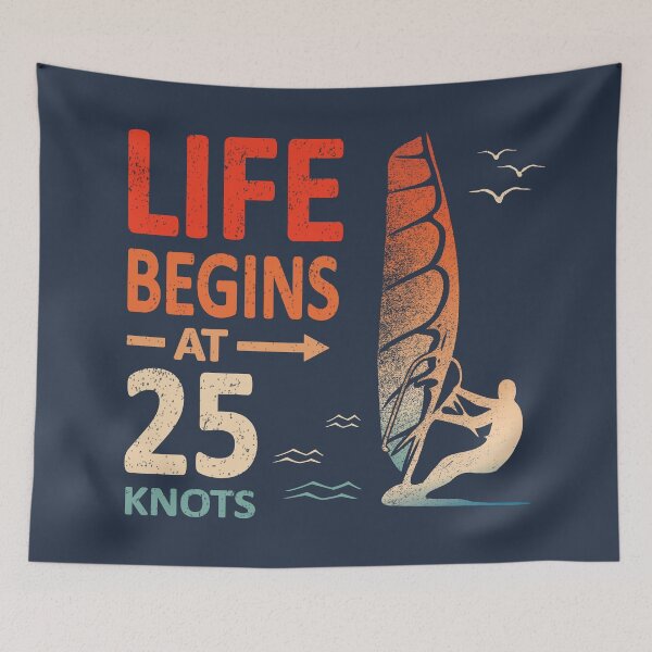 Item preview, Life Begins at 25 Knots Windsurfer Planing designed and sold by frenchsalsa.
