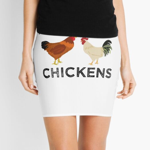 Yes I Talk To Chickens Mini Skirt