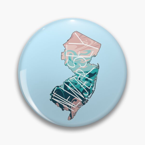 Item preview, Pink, Green and Blue New Jersey State designed and sold by EuropaPrints.