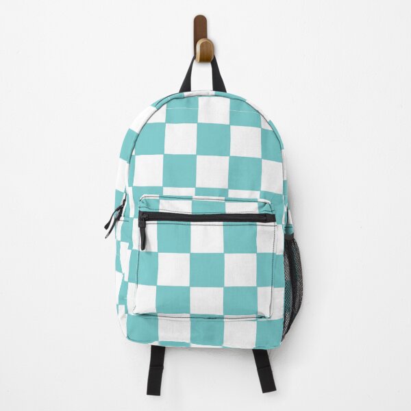 purple checkered backpack