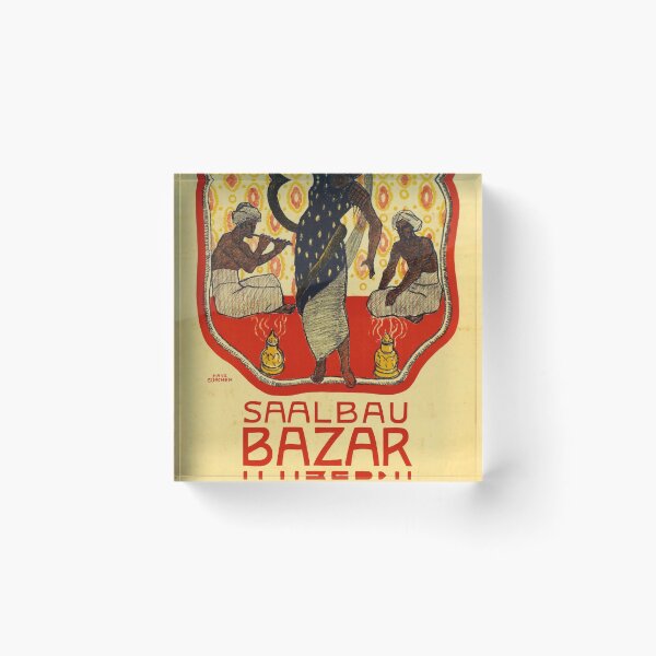 Item preview, retro saalbau bazar luzern im kursaal vintage reclame designed and sold by CorasPosters.