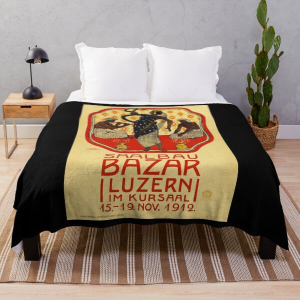 Item preview, retro saalbau bazar luzern im kursaal vintage reclame designed and sold by CorasPosters.