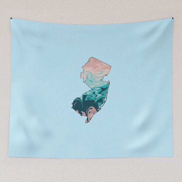 Item preview, Pink, Green and Blue New Jersey State designed and sold by EuropaPrints.