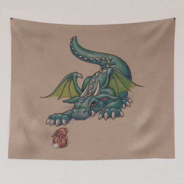 Item preview, Playful Dragon with Bunny Friend designed and sold by justteejay.