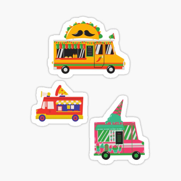 Item preview, Food Trucks Taco Truck Pizza Truck Ice Cream Truck designed and sold by TeesForNerds.