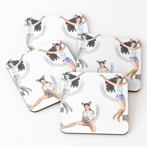 Item preview, Cute Anime Cat Girl And Kitten Trio (buy medium or large stickers) designed and sold by StormyMuse.