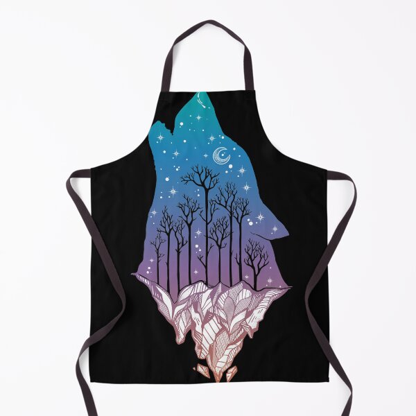 Item preview, Lone Wolf Howling at the Moon in a Forest on a Mountain Range designed and sold by Magnetic Pajama.
