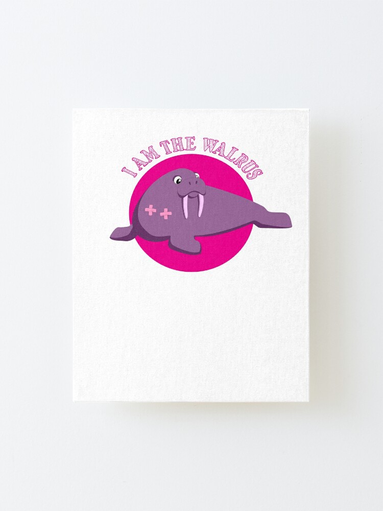 Ich Bin Das Susse Walross Tusk Cute Funny Walrus Tusk Purple Walrus Aufgezogener Druck Von Buzzfrbuzz Redbubble