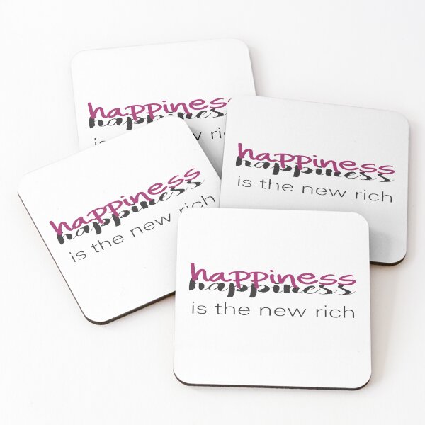 Item preview,  happiness is the new rich / quote for man & women designed and sold by ANOMIC ⭐⭐⭐⭐⭐.