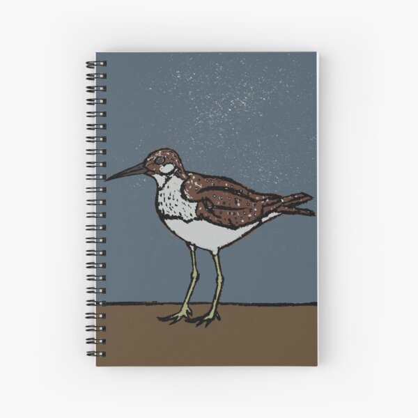 Spotted Sandpiper, a small shore bird Spiral Notebook