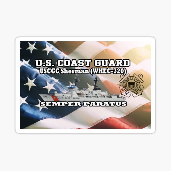 U.S. Coast Guard USCGC Sherman (WHEC-720) Sticker