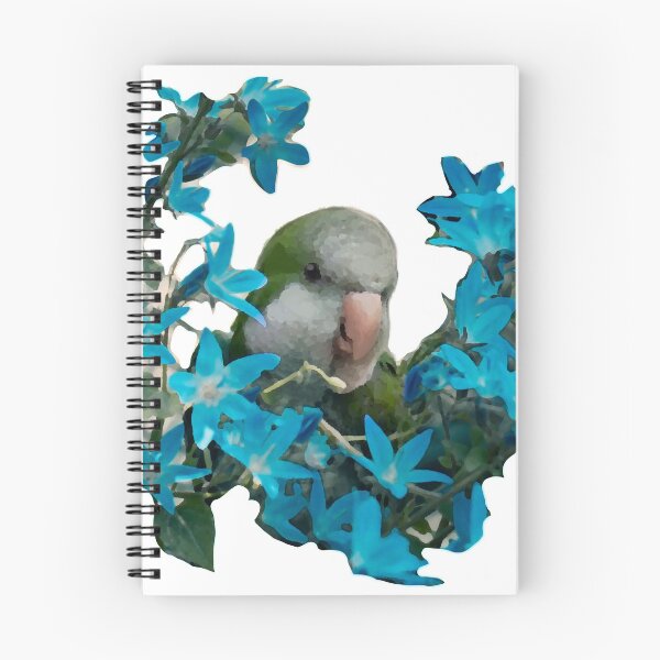 Item preview, blue flowered parrot designed and sold by Nekaiida.