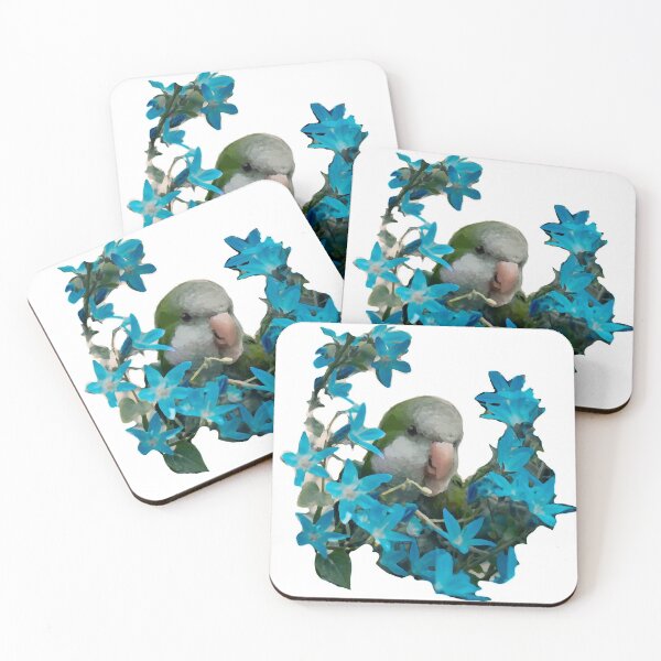 Item preview, blue flowered parrot designed and sold by Nekaiida.