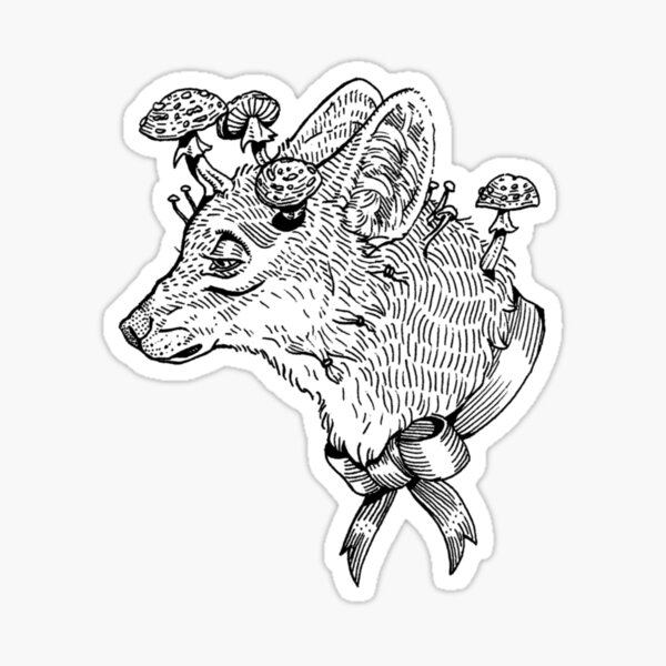 "Mushroom Dog" Sticker for Sale by binturbaras Redbubble