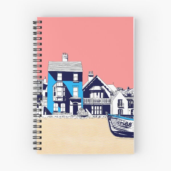 Item preview, Aldeburgh Beach Art with Suffolk pink sky designed and sold by Steve Williamson.