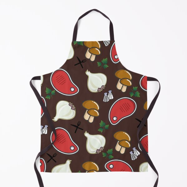 Item preview, BBQ Pattern with Steaks Mushrooms Garlic designed and sold by SimplePickUps.