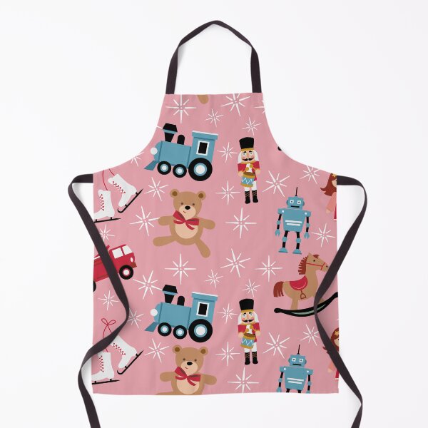 Item preview, Retro Christmas Toys Pattern designed and sold by Old Urban Farmhouse Design Studio.