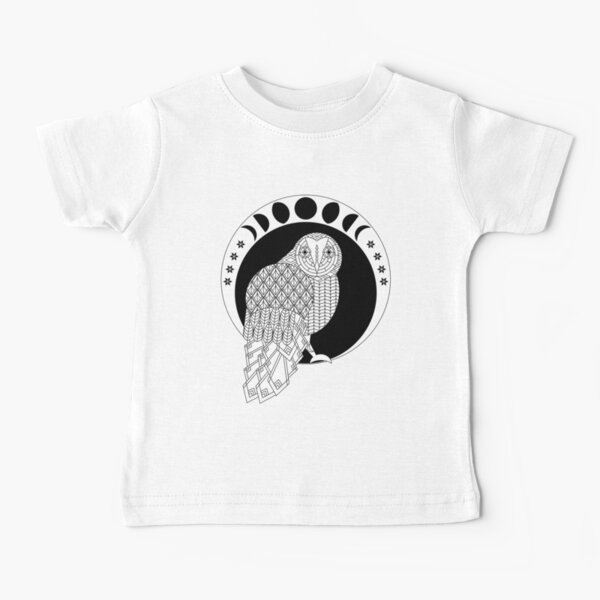 Night Owl Line Art Design Baby T-Shirt