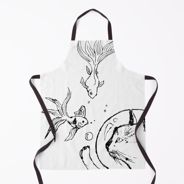 Item preview, Black and white cat with fish designed and sold by KClay98.