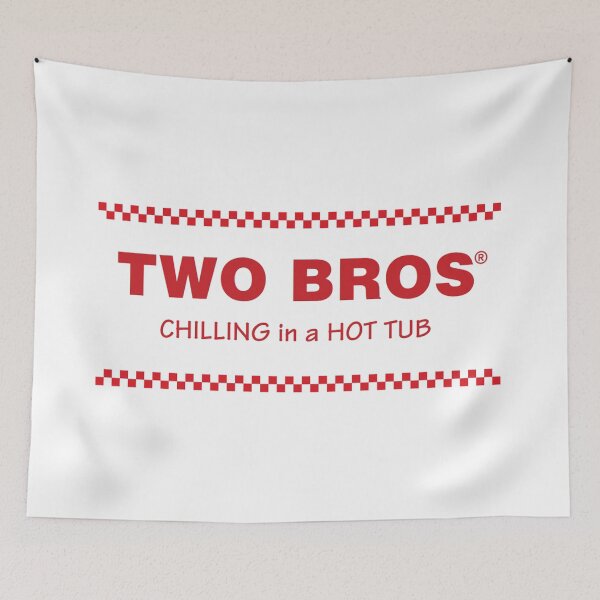 Item preview, Two Bros Chilling in a Hot Tub designed and sold by VonHafe.