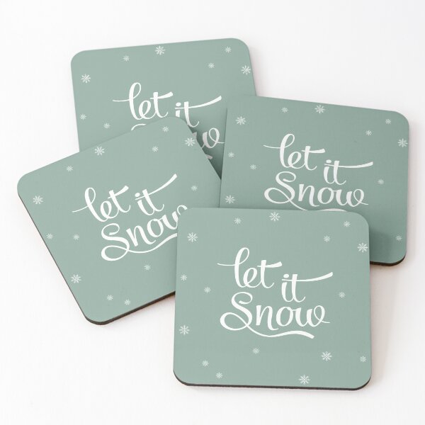 Item preview, Let it snow. Pale green Christmas designed and sold by Latte Design.