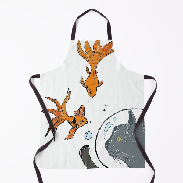 Item preview, Cat with fish in color designed and sold by KClay98.