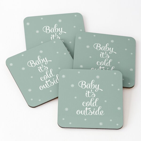 Item preview, Baby it's cold outside. Pale green Christmas designed and sold by Latte Design.