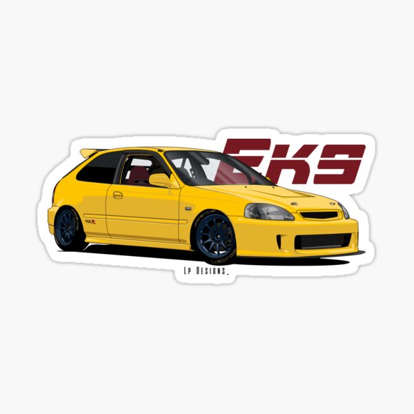 Civic Ek9 Sticker By Lpdesigns1 Redbubble