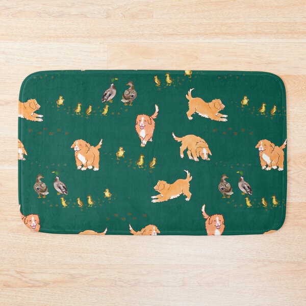 Item preview, Toller Puppies and Ducklings - Forest Green designed and sold by BlossomCreative.