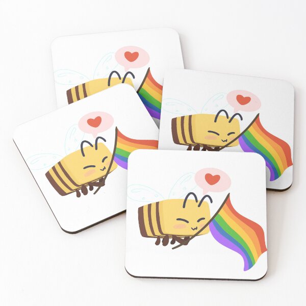 Item preview, Minecraft Pride Bee designed and sold by SoupinSpace.