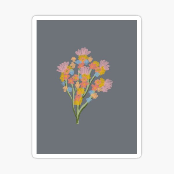 "Pastel flowers" Sticker by KeelyKiwi Redbubble