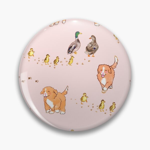 Item preview, Toller Puppies and Ducklings - Light Pink designed and sold by BlossomCreative.