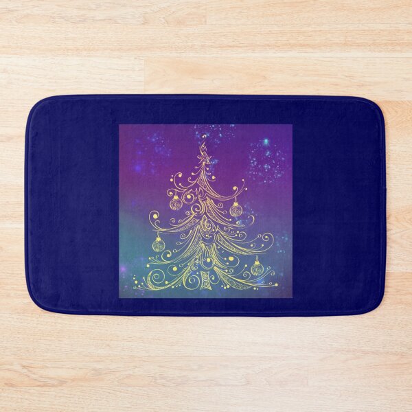 Item preview, Whimsical Swirly Christmas Tree on Red Background designed and sold by ittybittyowl.