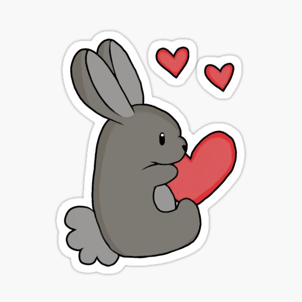 Cute Bunny Holding a Heart\