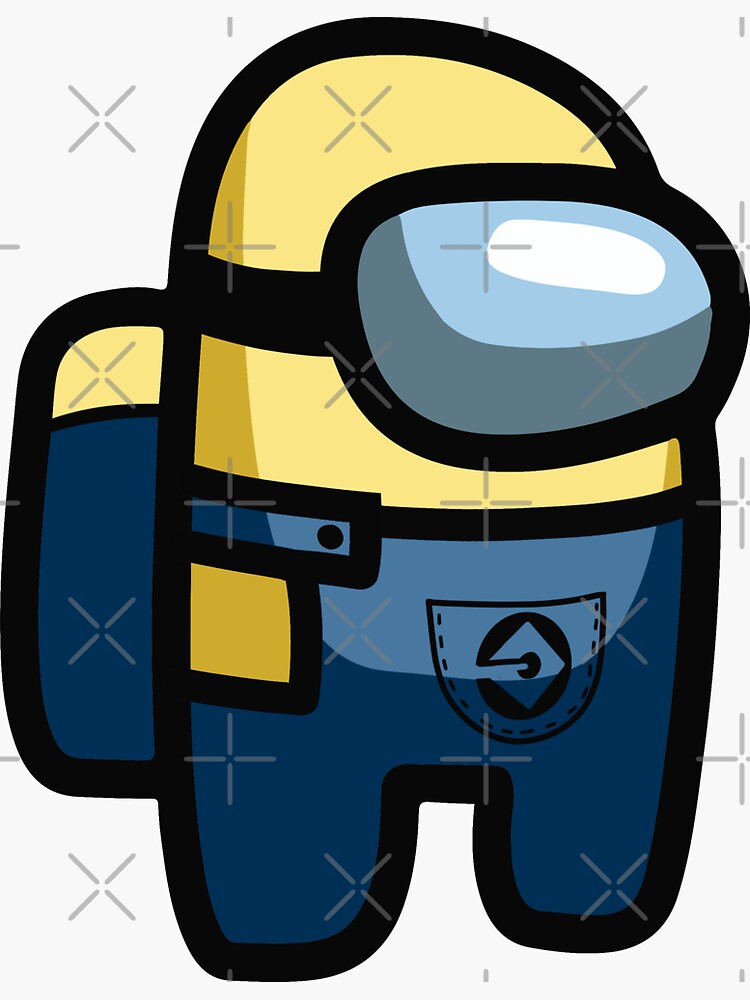 "Minion style among us" Sticker by 1991ahmed1991 | Redbubble