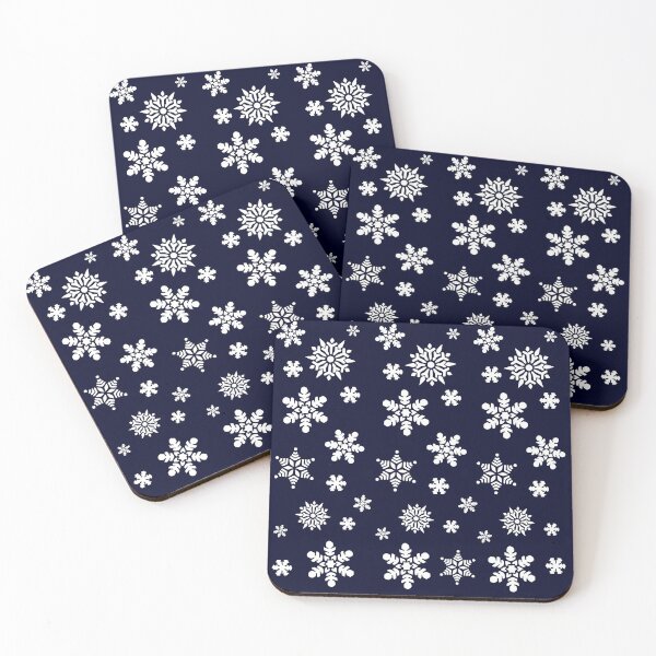 Item preview, Christmas quarantined classic blue snowflakes. Xmas navy blue white pattern. Happy holidays designed and sold by ArtBIU.